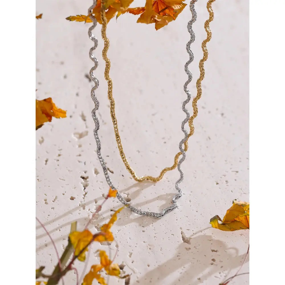 Collier Chaîne Maille Dorée — Argent 925 Plaqué Or 18K Bijoux de Paris