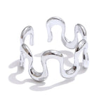 Bague Ouverte Irrégulière — Argent 925 Plaqué Or 18K Bijoux de Paris