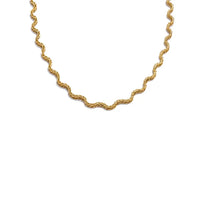 Collier Chaîne Maille Dorée — Argent 925 Plaqué Or 18K Bijoux de Paris