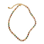 Collier et Bracelet Zircones Colorées — Argent 925 Plaqué Or 18K Bijoux de Paris