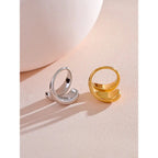 Bague Sculptée Design — Argent 925 Plaqué Or 18K Bijoux de Paris