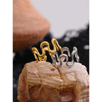 Bague Ouverte Irrégulière — Argent 925 Plaqué Or 18K Bijoux de Paris