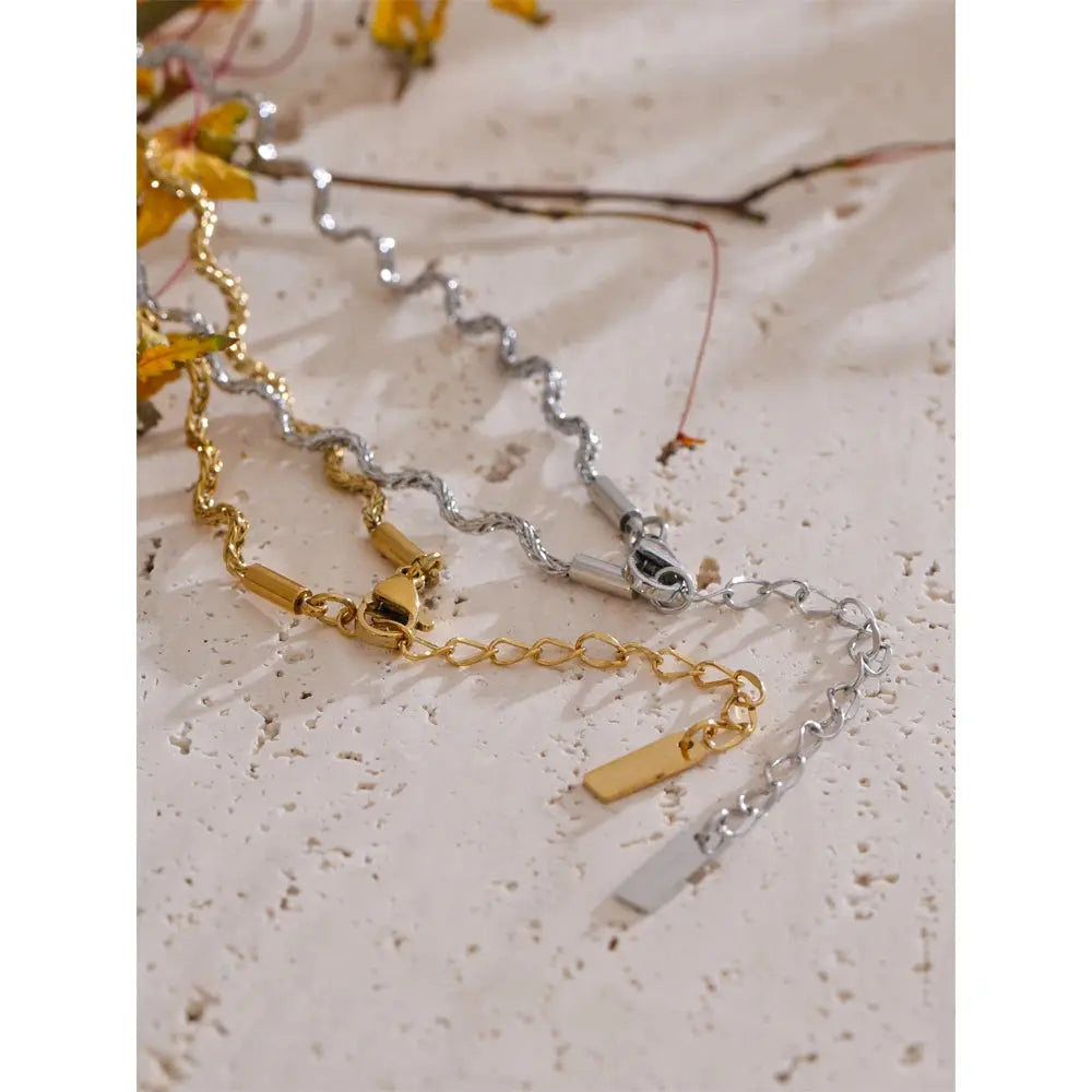 Collier Chaîne Maille Dorée — Argent 925 Plaqué Or 18K Bijoux de Paris