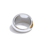 Bague Épaisse Lisse — Argent 925 Plaqué Or 18K Bijoux de Paris