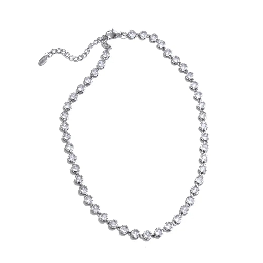 Collier et Bracelet Zircones Colorées — Argent 925 Plaqué Or 18K Bijoux de Paris