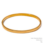 Jonc Rond Texturé Large — Argent 925 Plaqué Or 18K From Paris Jewelry