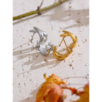 Puces d'Oreilles Croisées X — Argent 925 Plaqué Or 18K Bijoux de Paris
