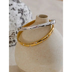 Jonc Pavé Zircone — Argent 925 Plaqué Or 18K Bijoux de Paris